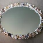 Beach Decor Seashell Mirror - Nautical Decor Shell..