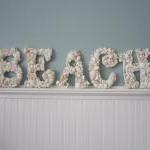 Beach Decor Seashell Letters - Nautical Shell..