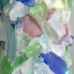 Nautical Decor Beach Glass Vase - Beach Watercolor..