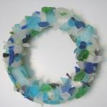 Beach Decor Sea Glass Wreath - Beach Glass Wreath..