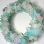 Beach Decor Sea Glass Wreath - Nautical Beach..