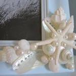 Beach Decor Shell Frame - Nautical Decor Seashell..