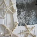 Beach Decor Seashell Frame - Nautical Starfish..