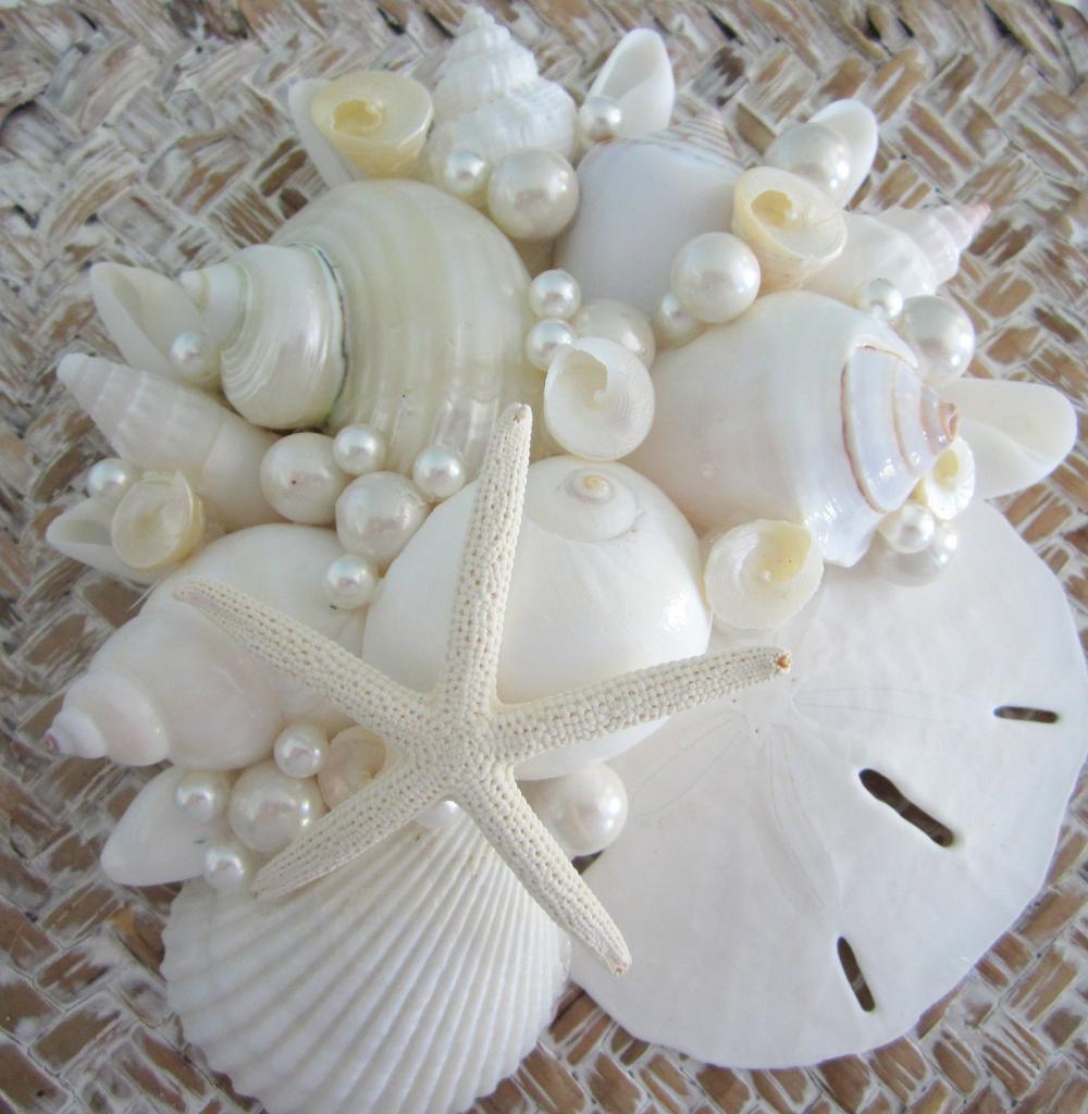 Beach Decor Seashell Box Set Of 3 - Nautical Decor White Shell Storage Box, Set Of 3