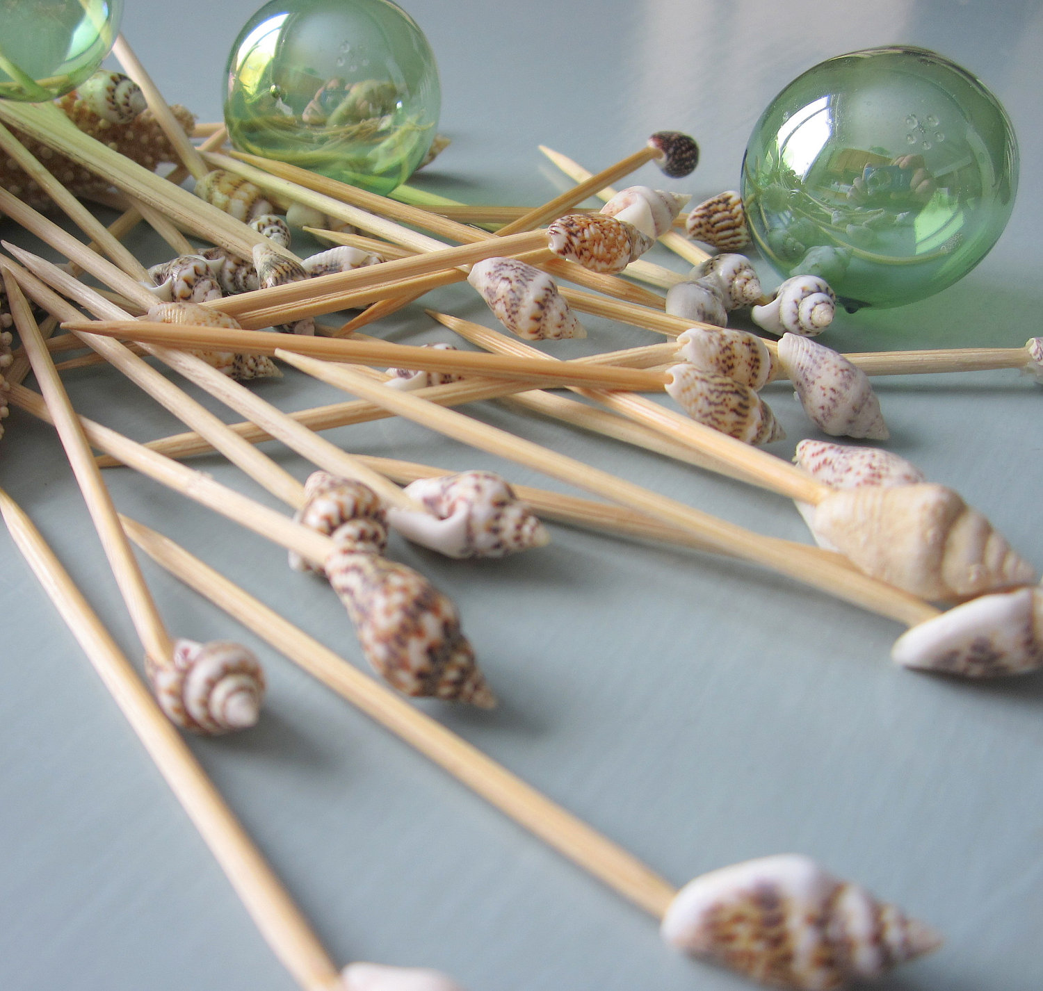 Beach Party Seashell Toothpicks - Nautical Appetizer Tooth Picks W