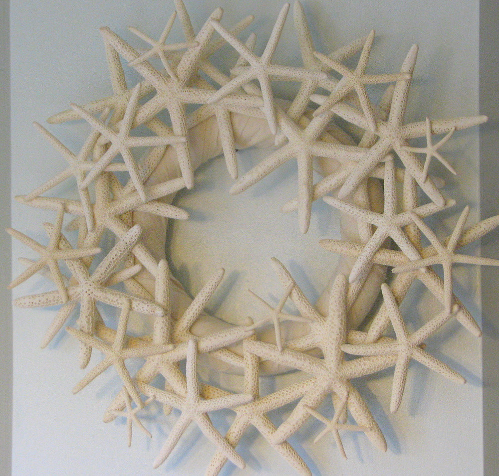 Beach Decor Starfish Wreath - Seashell Wreath For Nautical Decor On Luulla