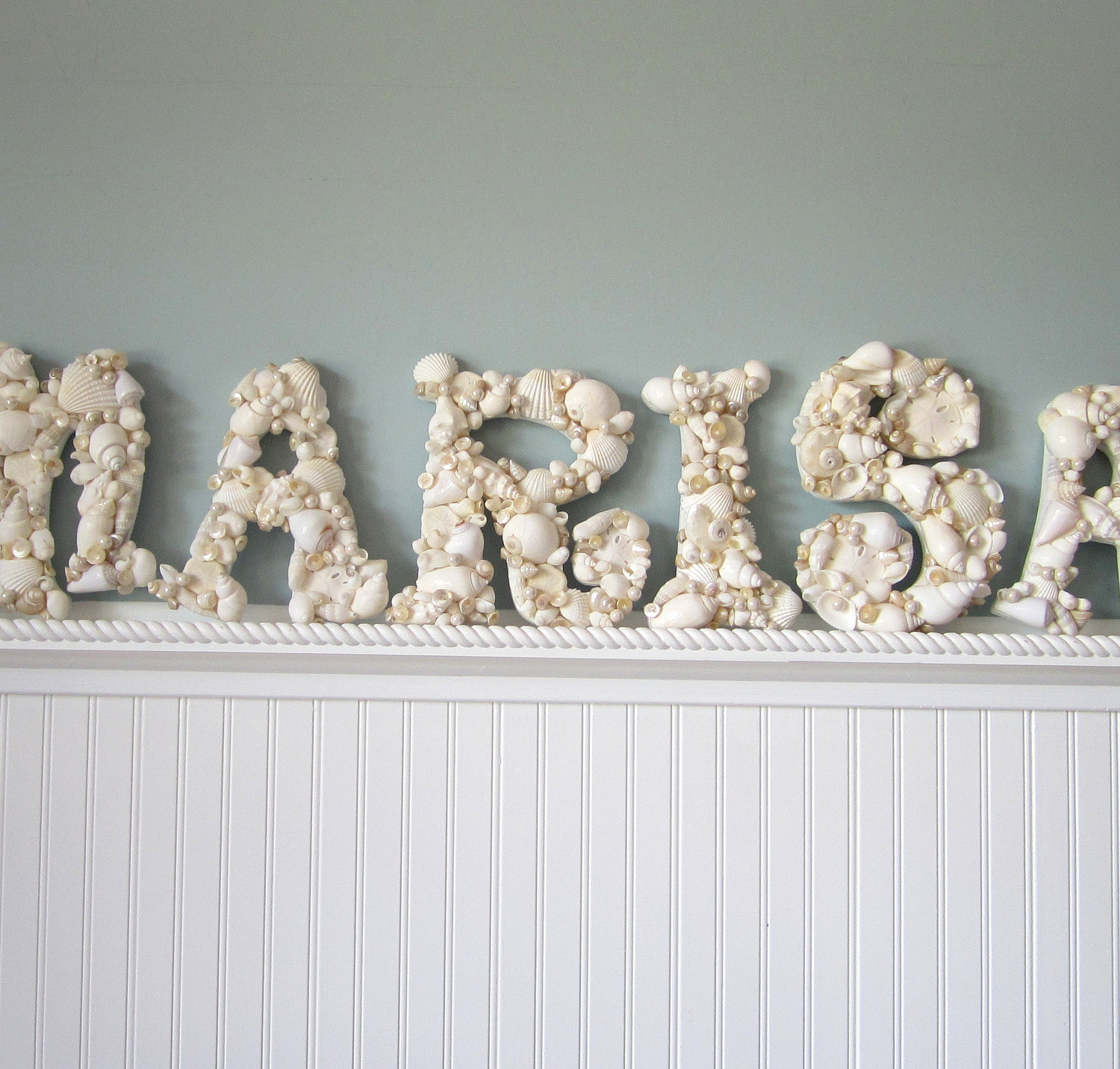 Beach Decor Seashell Letters Nautical Shell Letters Spell Name