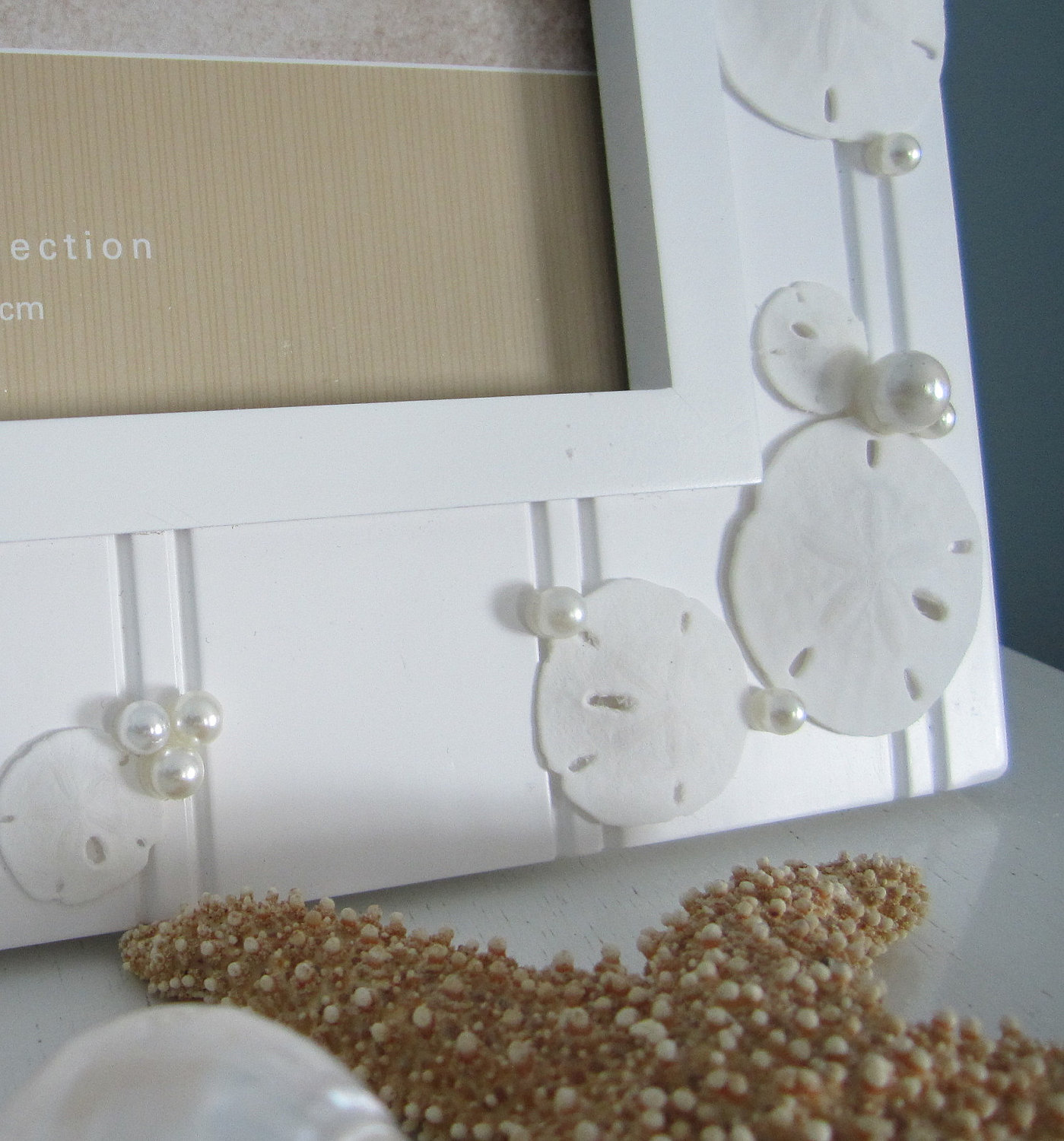 Beach Frames Nautical Beach Decor Shell Frame W Sand Dollars & Pearls, 8x10 on Luulla