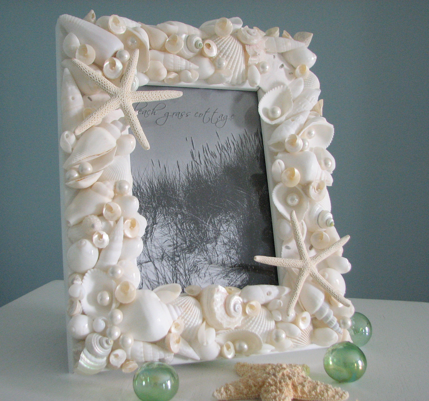 Seashell Frames For Beach Decor Nautical Beach Wedding White Shell